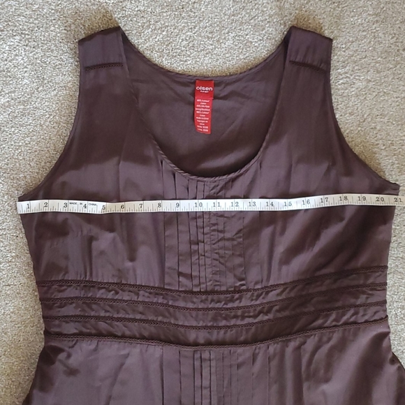 Brown tea length dress - Picture 4 of 8